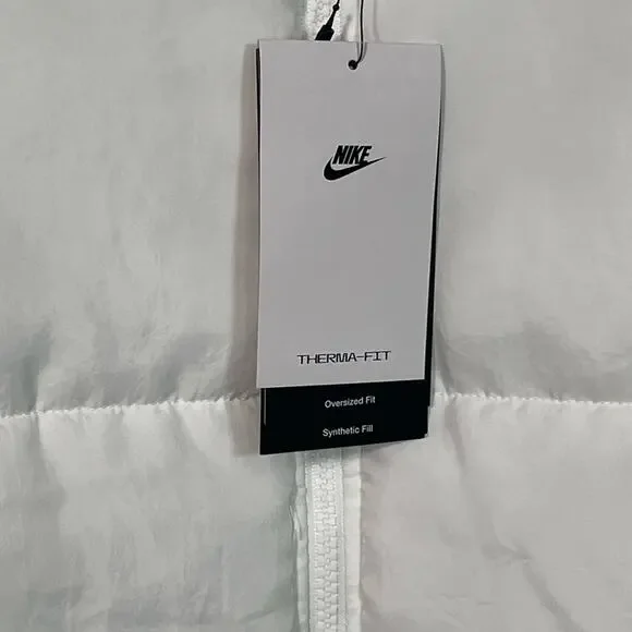 Nike Woman's Water Repellent Therma-FIT Loose Puffer Vest White Large - Picture 2 of 8